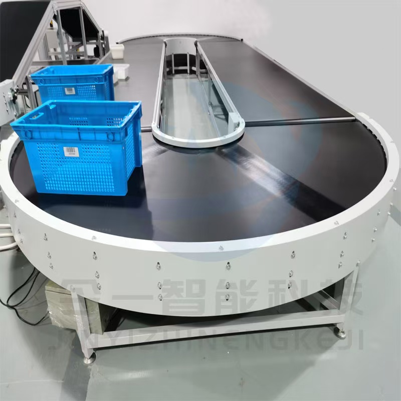 黑色皮帶轉彎機